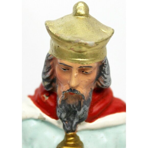VTG Fontanini Paper Mache Nativity Wise Man Figurine Italian Hand Painted - Picture 3 of 12